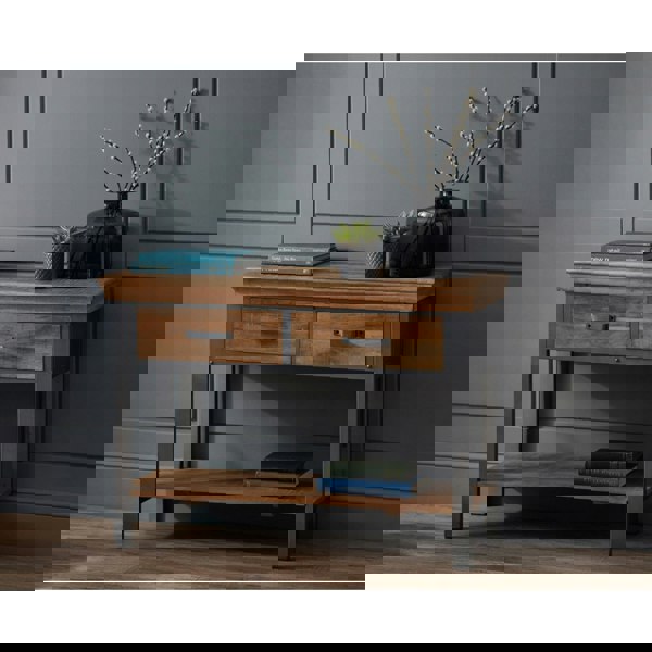 IH Design Dunphy Industrial 2 Drawer Console Table