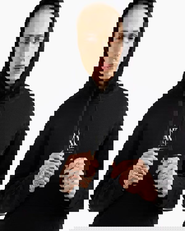 Armani Exchange Armani Exchange Mens Embroidered A|X Centre Logo Pullover Hoodie