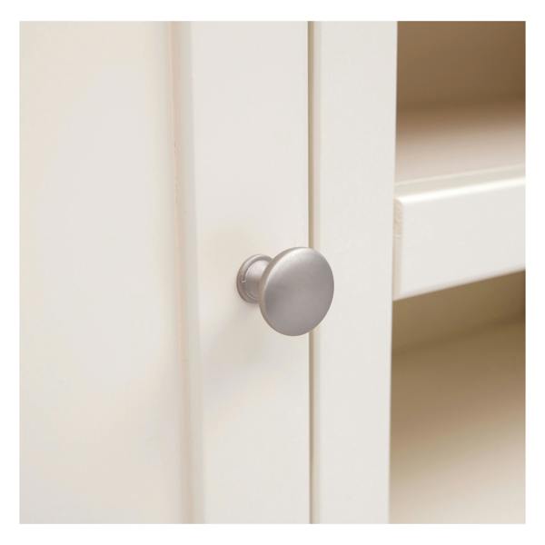 Cabinet Bits Maggiori Off White 2 Door TV Cabinet Chrome Knob