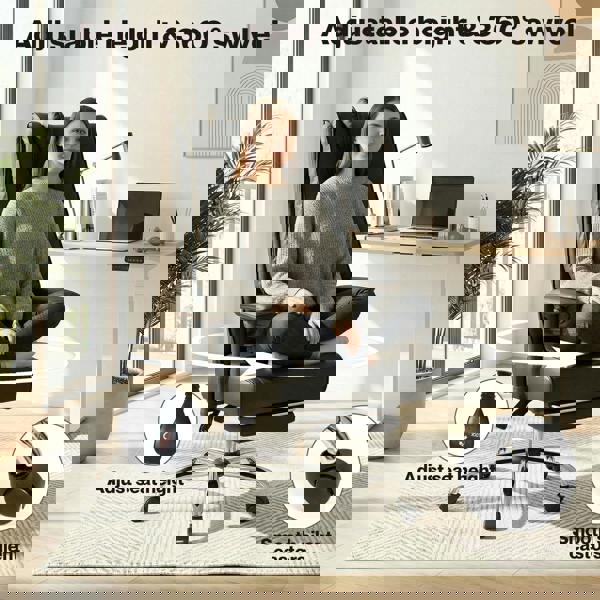 Levede Office Chair Big Tall High Back Heavy Duty PU Recliner Executive Chair