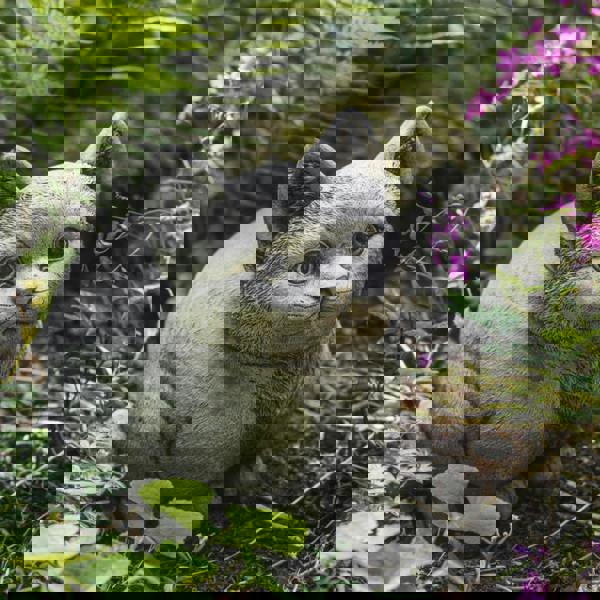 Cute Fat Cat Solid Stone Garden Ornament