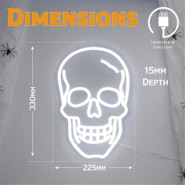Fxlab Skull Silhouette Neon Light Indoor USB Decoration