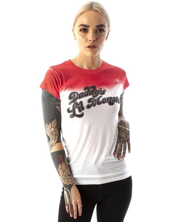 DC Comics Suicide Squad Womens White Harley Quinn Short Sleeved T-Shirt