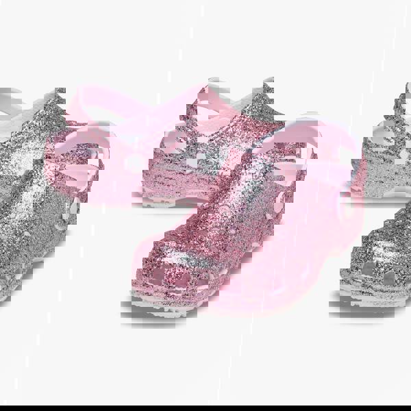 Crocs Crocs CLASSIC CHUNKY GLITTER Girls Clogs Sandals Pink Milk