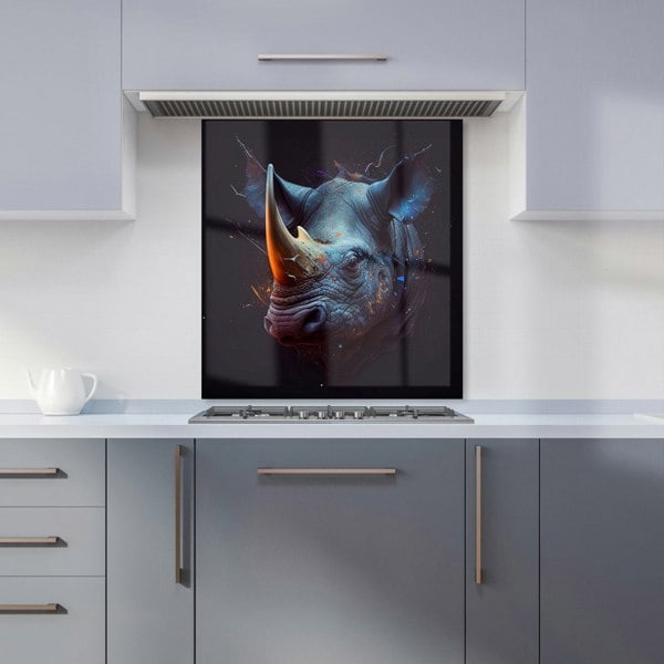 Warren Reed - Designer Rhino Face Splashart Kitchen Splashback