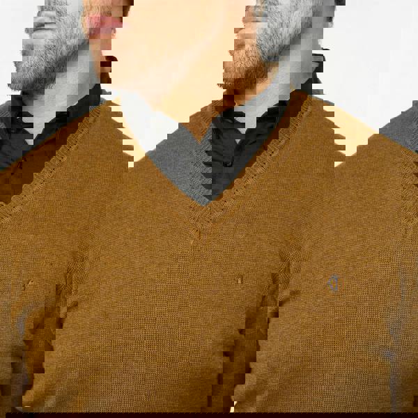 Gabicci G55K01 Plain Vee Neck Sweater Gabicci Classic NUTMEG