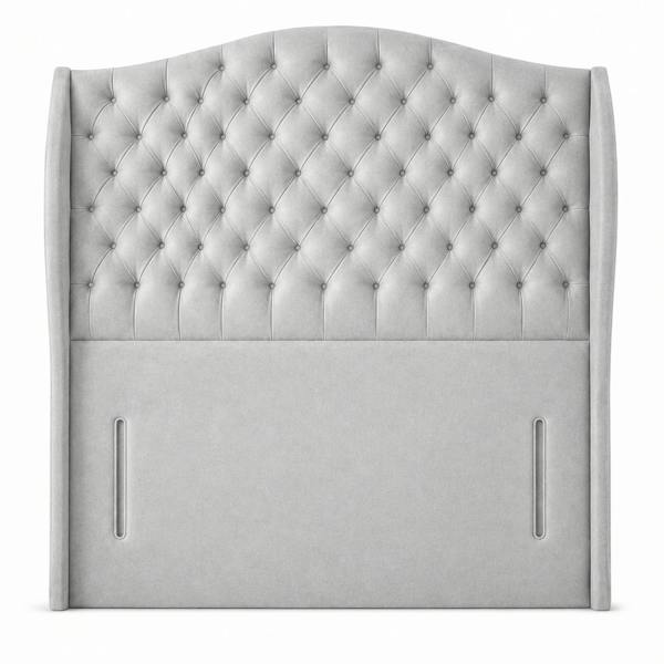 Great British Beds Venice Headboard - Silver Plush
