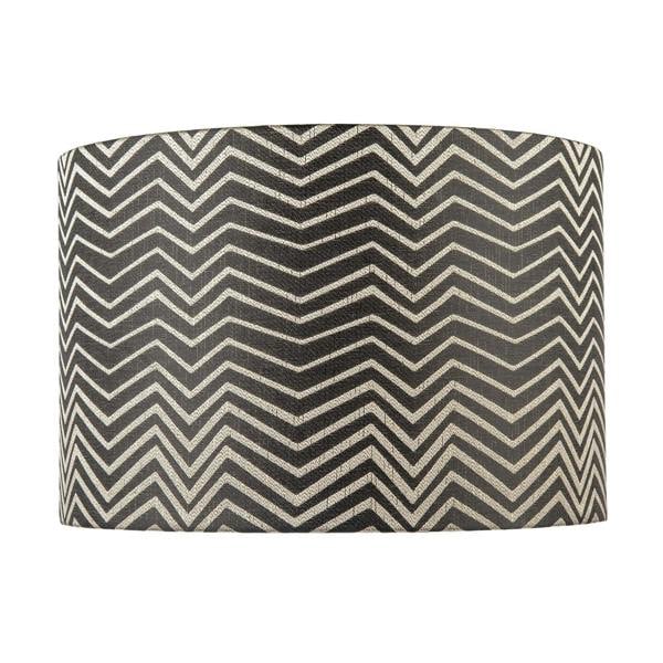 Scandinavian Style Black and White Chevron Pattern Textured Lamp Shade Image 4