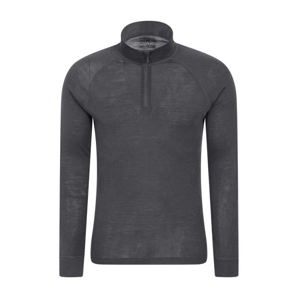 Mountain Warehouse Mens Merino II Base Layer Top - Grey - 
