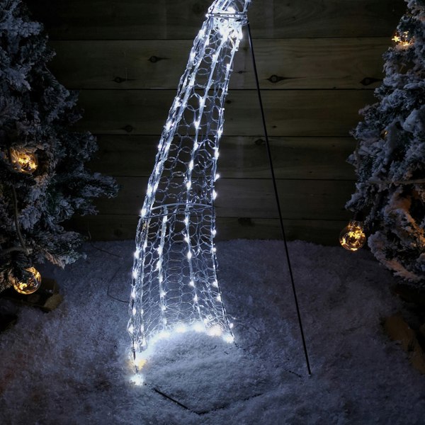 Samuel Alexander 1.2m Light up Soft Acrylic 2D Shooting Christmas Star with 200 LEDs in White & Warm White