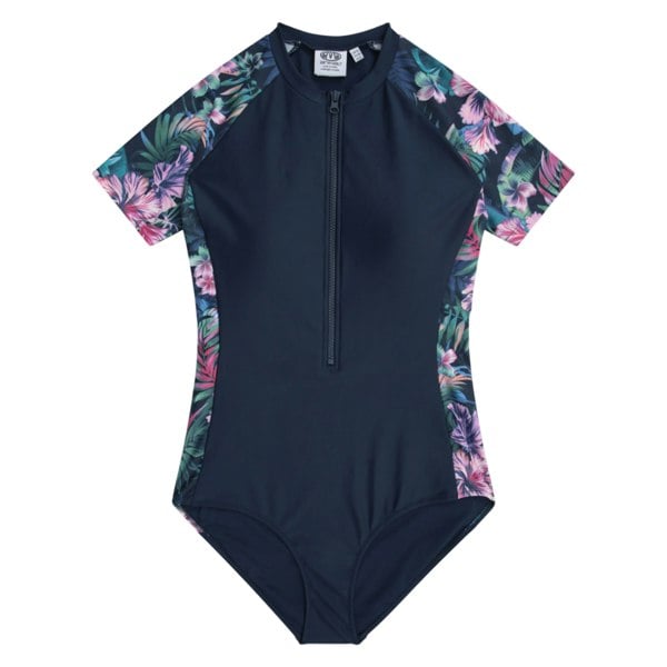 Animal Womens/Ladies Isla Printed One Piece Swimsuit - Dark Blue
