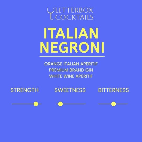 Letterbox Cocktails Italian Negroni Mini 100ml - Premium Cocktail Gift Delivered to Any Letterbox
