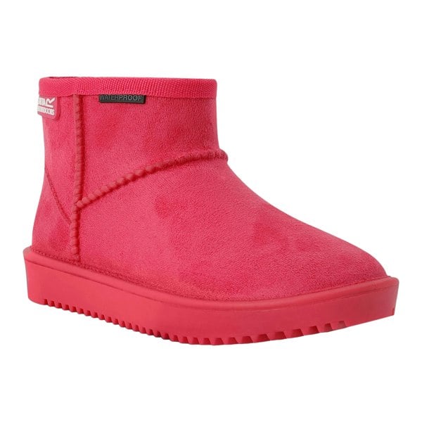 Regatta Childrens/Kids Risely Faux Fur Lined Waterproof Snow Boots - Pink Potion