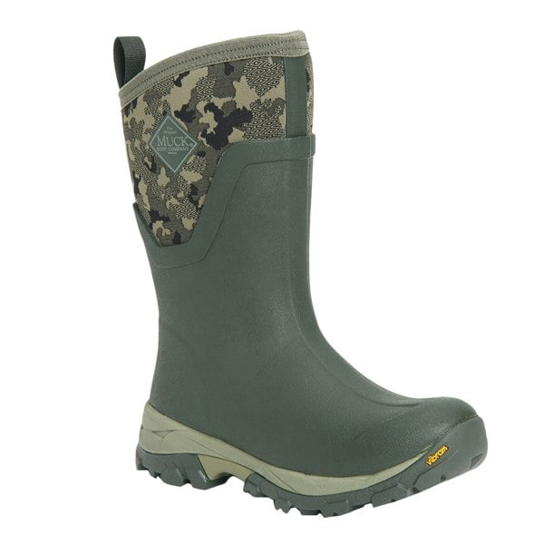 Muck Boots Womens/Ladies Arctic Ice Vibram Camo Wellington Boots - Moss