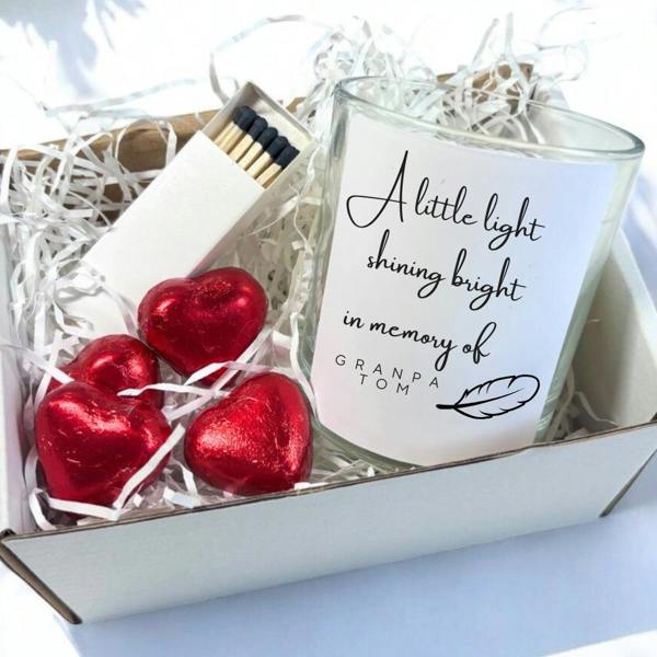 Personalised Memorial Candle Gift Set | Friend, Family