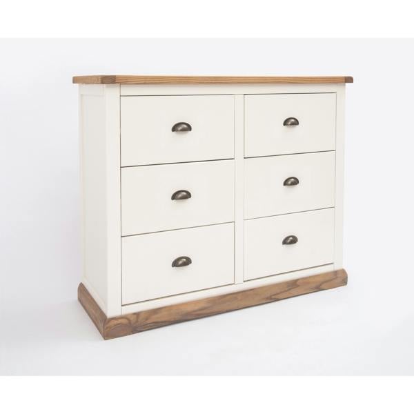 Cabinet Bits Tropea 6 Drawer Chest of Drawers Brass Cup Handle