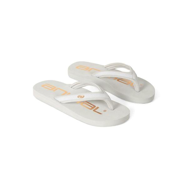 Animal Womens/Ladies Logo Recycled Flip Flops - Grey/Gold - 