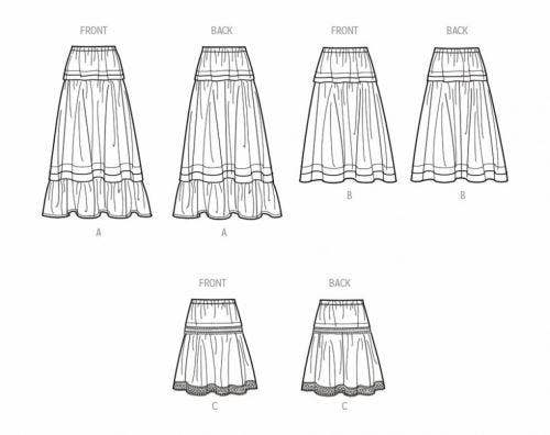 Simplicity Sewing Pattern 9750, Skirts for Women, K5 (8-10-12-14-16) - Intermediate