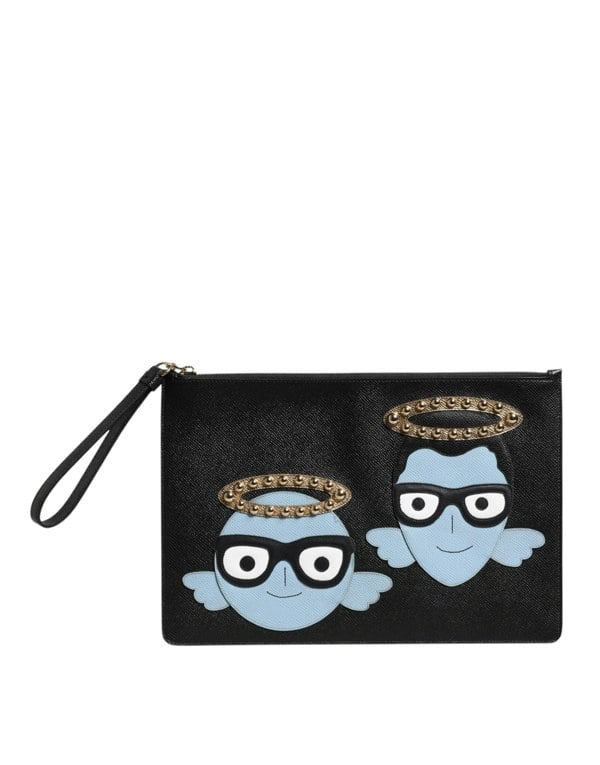 Angel Faces Leather Clutch