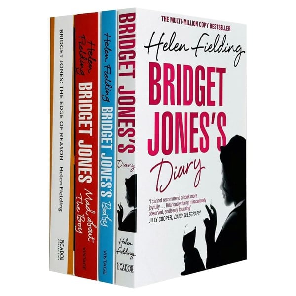 Bridget Jones Series By Helen Fielding Complete Collection Set (Bridget Jones's Diary, The Edge of Reason, Mad About the Boy & Bridget Jones's Baby)