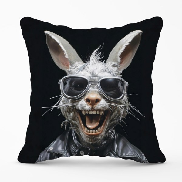 Warren Reed Funky Rabbit Face Cushions