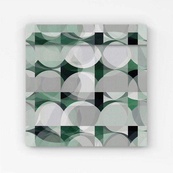 Warren Reed Geometric Grey Green Canvas