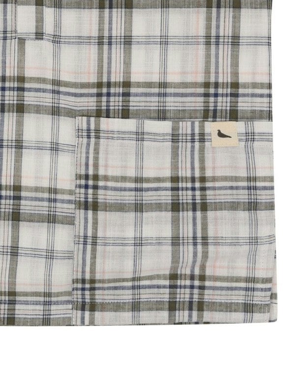 Multicolour Check Print Mandarin Collar Shirt - image 3