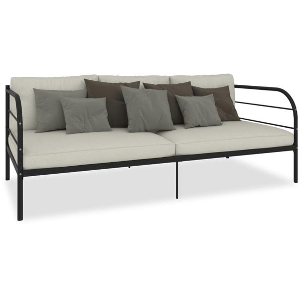 Berkfield Daybed Frame Black Metal 90x200 cm