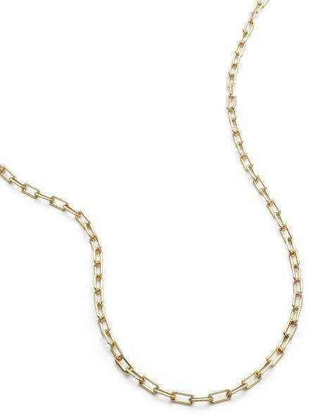 Thin Paperclip 18K Gold Chain Necklace - Necklaces - Elk & Bloom