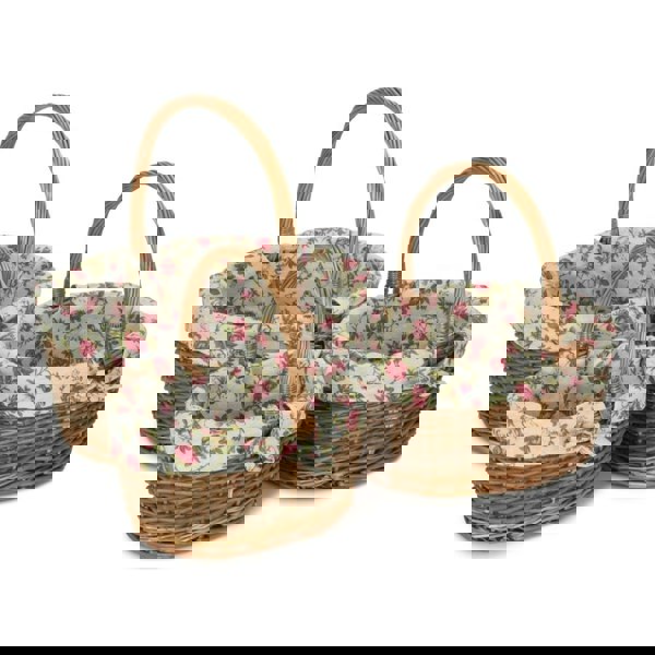 Oval Unpeeled Willow Shopping Basket