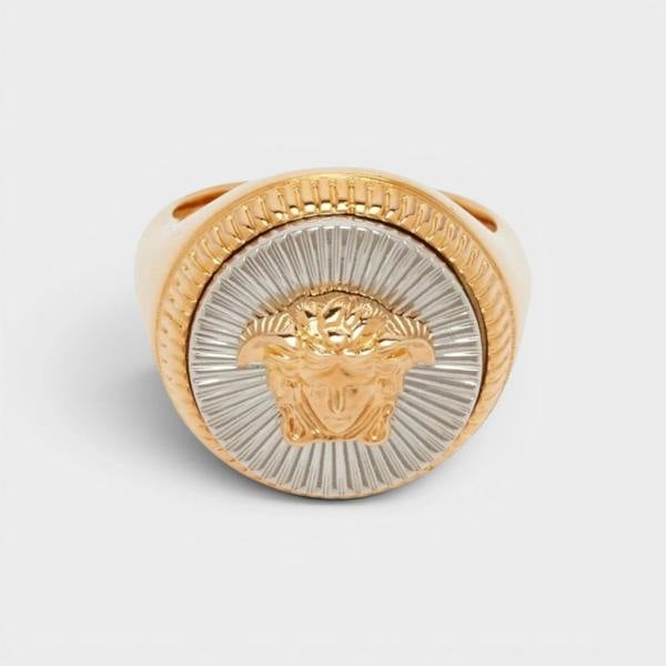 Versace Medusa Head Metal Ring Gold Silver