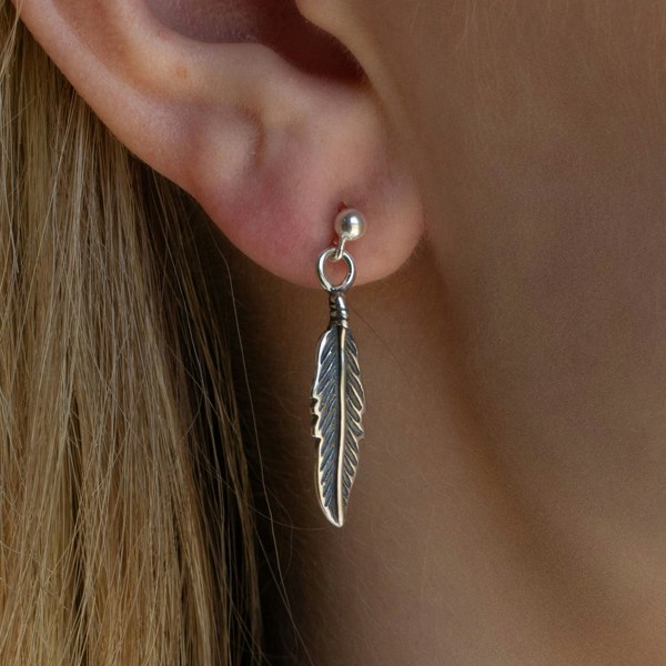Mylee London Sterling Silver Feather Earrings