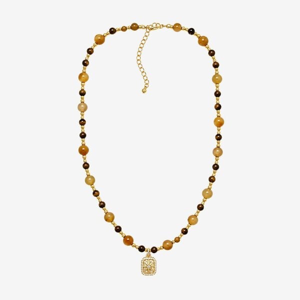 Uchi & Soto Nekomeishi Gemstone Pendant Necklace