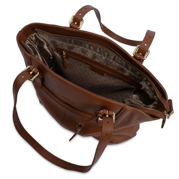 SADDLER Sienna Zip Top Tote Shopper Bag for Women - Handmade by Saddler