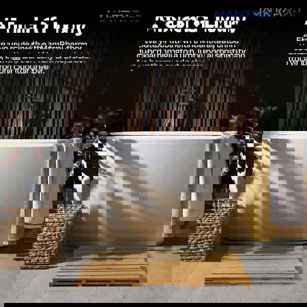 MANTRARAJ Bamboo Bathroom Duckboard Board Bath Shower For Bathroom Showers Bathtubs Floors Anti Slip Bath Mat