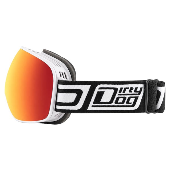 Dirty Dog MUTANT 2.0 - White with Red Fusion Mirror & Yellow Lens