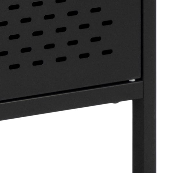 Furniture To Go Newcastle 3 Door Raised Sideboard in Matt Black