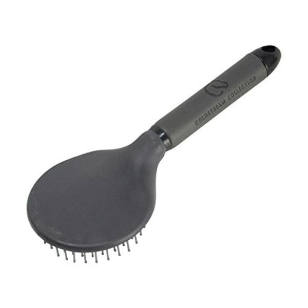 Coldstream Faux Leather Mane And Tail Brush - Charcoal/Black