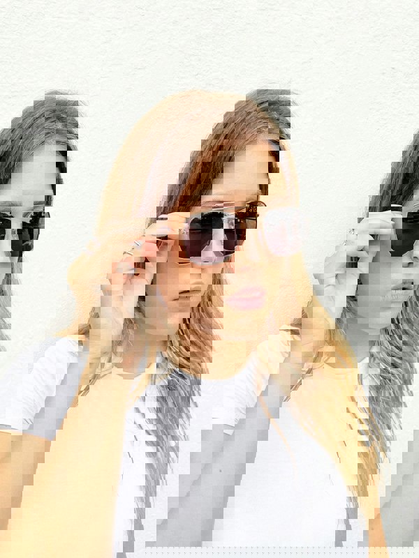 SVNX Metal Frame Aviator Style Square  Sunglasses