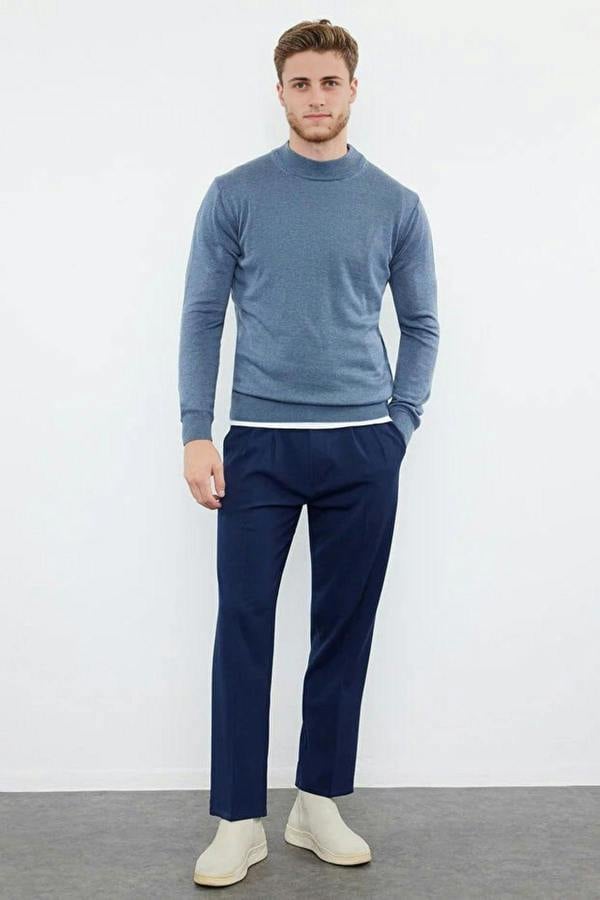WOVCOR Half Turtleneck Knit Men's Sweater