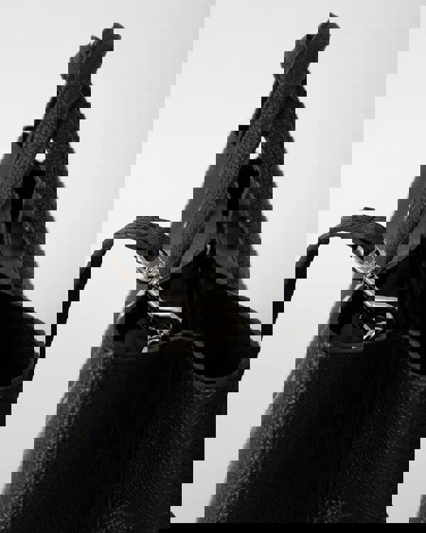 Tommy Hilfiger TH Emblem Womens Satchel Bag - Black