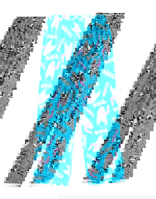 Marvel Mens Black Venom Short Sleeve Long Leg Pyjama Set