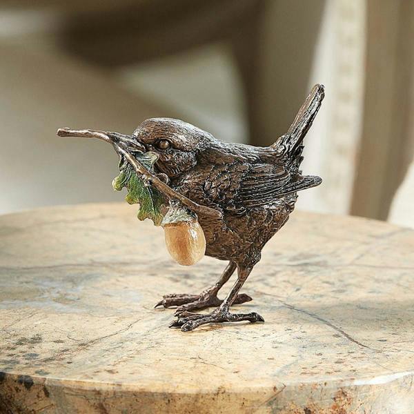 Museum Selection Wren with Acorn Ornament - 7 x 8 x 6cm - Home Decor