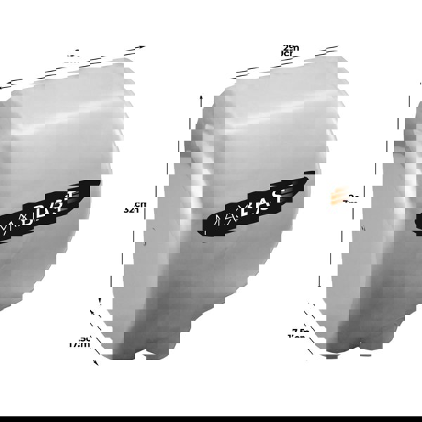 Maxblast Automatic Commercial Hand Dryer with HEPA Filter, sleek stainless steel design, dimensions 29cm x 32cm x 17.5cm