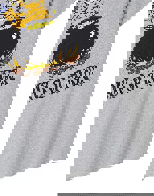 Garfield Unisex Grey Trick Or Treat Short Sleeved T-Shirt