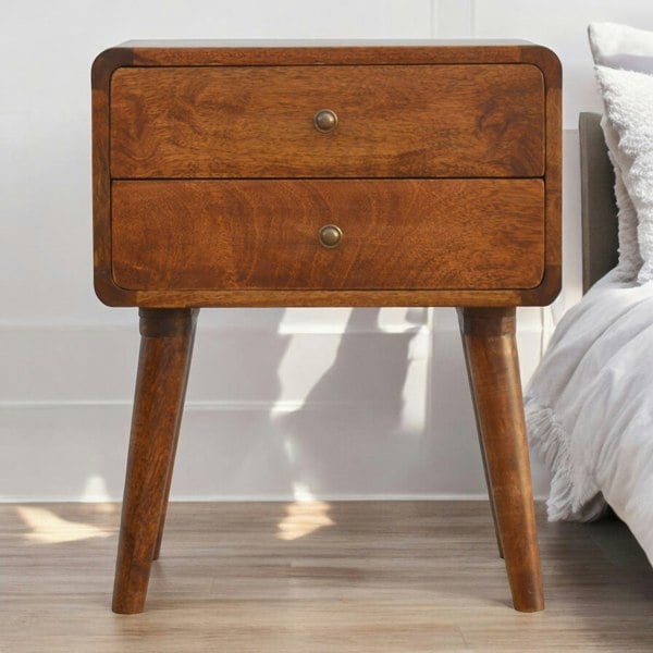 Artisan Furniture Curved Chestnut Bedside
