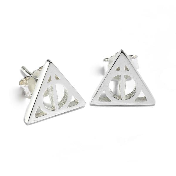 Harry Potter sterling silver Deathly Hallows stud Earrings