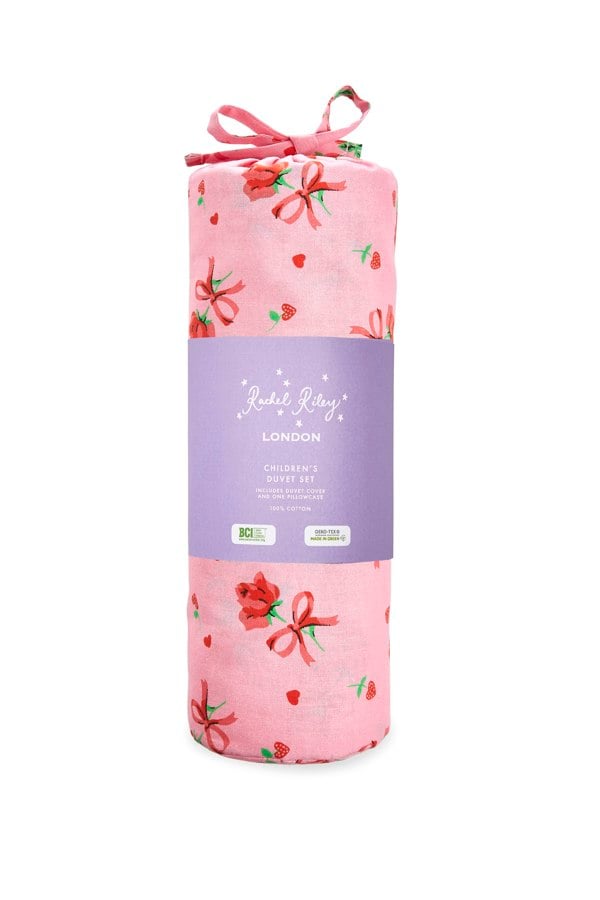 Rachel Riley Strawberry Rose Duvet Cover Set