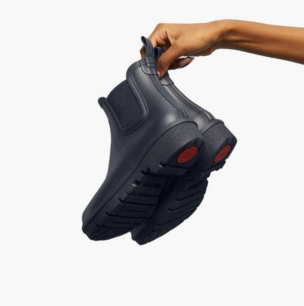 FitFlop WONDERWELLY Womens Rubber Chelsea Boots Midnight Navy