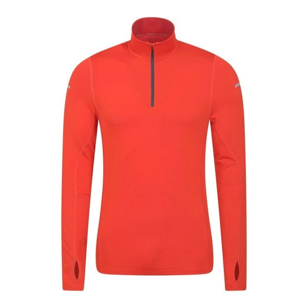 Mountain Warehouse Mens Vault Recycled Half Zip Long-Sleeved Top - Orange